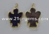NGP2579 30*40mm angel agate gemstone pendants wholesale