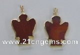 NGP2580 30*40mm angel agate gemstone pendants wholesale