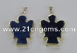 NGP2583 30*40mm angel agate gemstone pendants wholesale
