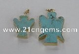 NGP2586 25*35mm - 38*48mm angel turquoise pendants wholesale