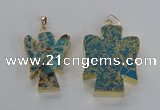 NGP2591 25*35mm - 38*48mm angel sea sediment jasper pendants