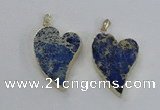 NGP2601 25*35mm - 35*45mm heart sea sediment jasper pendants