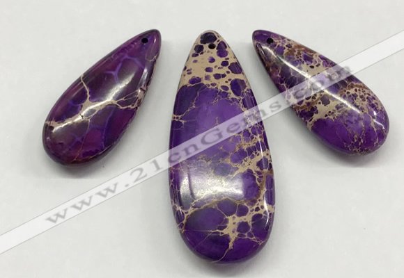 NGP261 15*30mm - 20*50mm flat teardrop sea sediment jasper pendants set