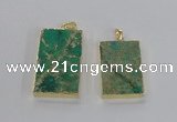 NGP2617 20*40mm - 25*45mm rectangle sea sediment jasper pendants