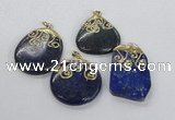 NGP2626 25*35mm - 40*50mm freeform lapis lazuli gemstone pendants