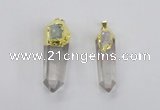 NGP2633 12*35mm - 15*45mm sticks white crystal pendants wholesale