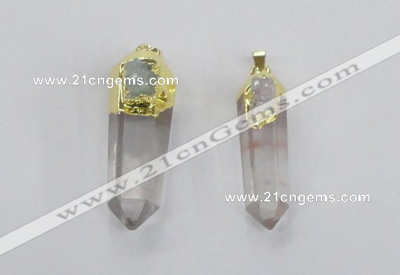 NGP2633 12*35mm - 15*45mm sticks white crystal pendants wholesale