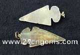 NGP2655 24*53mm - 26*55mm arrowhead agate pendants wholesale