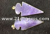 NGP2656 24*53mm - 26*55mm arrowhead agate pendants wholesale