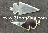 NGP2661 24*53mm - 26*55mm arrowhead agate pendants wholesale