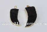 NGP2673 15*35mm – 20*45mm horn druzy agate gemstone pendants