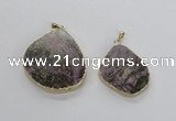 NGP2675 25*35mm - 40*45mm freeform tourmaline gemstone pendants