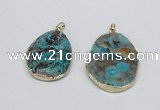 NGP2687 35*45mm - 40*50mm freeform ocean agate pendants