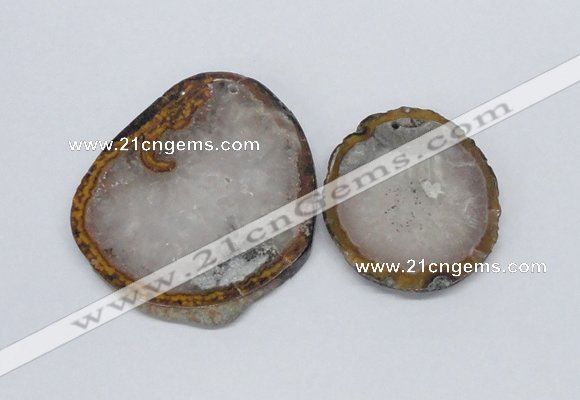 NGP2710 45*50mm - 55*75mm freeform druzy agate pendants