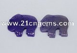 NGP2721 45*55mm elephant agate gemstone pendants wholesale