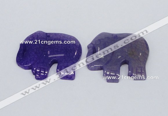 NGP2721 45*55mm elephant agate gemstone pendants wholesale