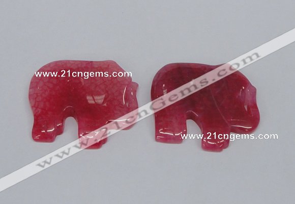 NGP2722 45*55mm elephant agate gemstone pendants wholesale