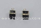 NGP2730 11*13mm - 12*15mm cube smoky quartz gemstone pendants