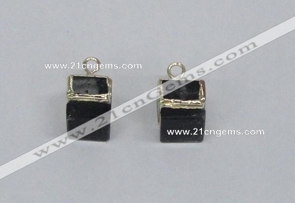 NGP2730 11*13mm - 12*15mm cube smoky quartz gemstone pendants