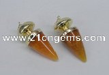 NGP2738 20*45mm - 20*50mm cone agate gemstone pendants wholesale