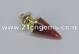 NGP2740 20*45mm - 20*50mm cone agate gemstone pendants wholesale