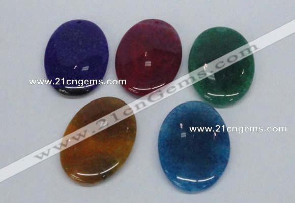 NGP2751 35*50mm oval agate gemstone pendants wholesale