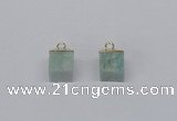 NGP2779 10*12mm - 12*14mm cube amazonite gemstone pendants