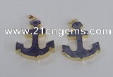 NGP2785 40*50mm anchor agate gemstone pendants wholesale