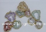 NGP2792 25*30mm - 40*45mm freeform druzy agate pendants