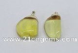 NGP2795 15*30mm - 25*35mm freeform crystal glass pendants wholesale