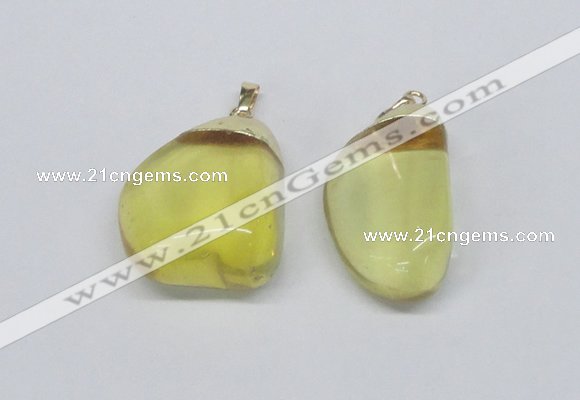 NGP2795 15*30mm - 25*35mm freeform crystal glass pendants wholesale