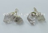 NGP2805 18*25mm - 20*25mm nuggets white crystal pendants wholesale