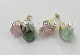 NGP2812 18*25mm - 20*25mm nuggets mixed quartz pendants wholesale