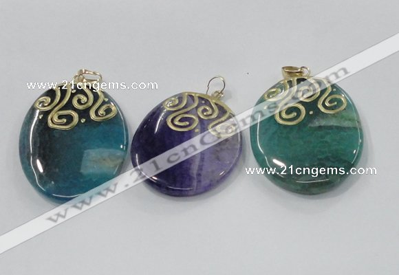 NGP2834 30*35mm - 35*45mm freeform agate gemstone pendants wholesale