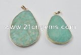 NGP2837 30*40mm - 40*50mm freeform amazonite gemstone pendants