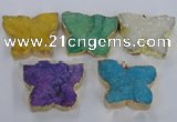 NGP2877 40*50mm - 45*55mm butterfly druzy agate pendants wholesale