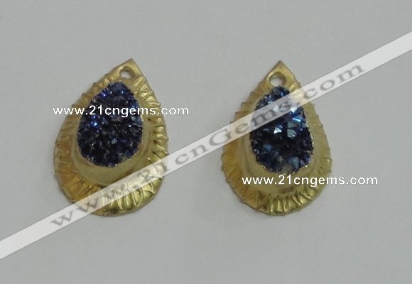 NGP2884 22*35mm - 25*35mm freeform druzy agate pendants wholesale