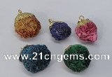 NGP2918 15*20mm - 25*30mm freeform desert rose pendants wholesale