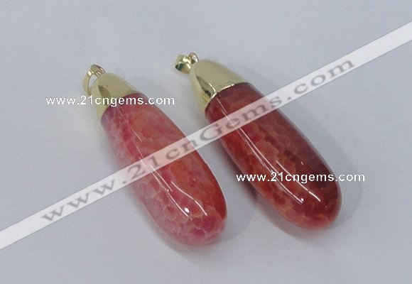 NGP2920 16*58mm - 18*60mm teardrop agate gemstone pendants