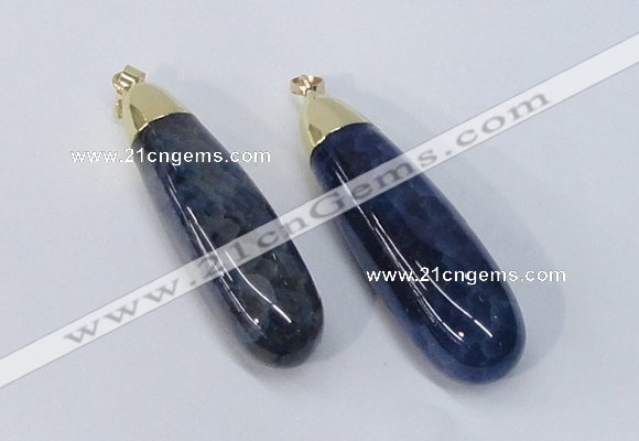 NGP2922 16*58mm - 18*60mm teardrop agate gemstone pendants