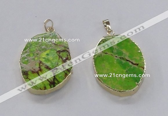 NGP2943 25*35mm – 35*45mm freeform sea sediment jasper pendants