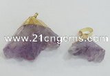 NGP2949 20*25mm – 25*40mm freeform amethyst gemstone pendants