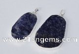 NGP2957 25*35mm - 35*45mm freeform sodalite pendants wholesale