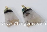 NGP2961 20*35mm - 30*45mm freeform druzy agate pendants