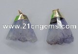 NGP2962 20*35mm - 30*45mm freeform druzy agate pendants