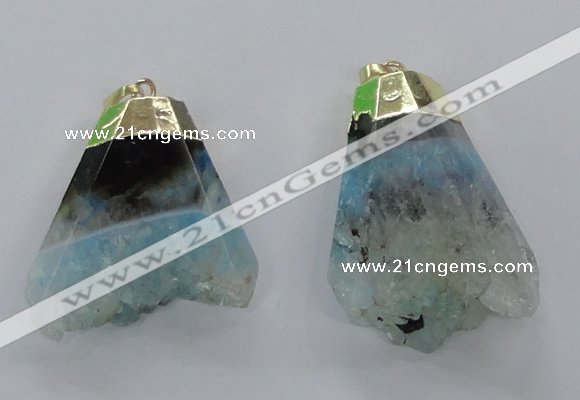 NGP2966 20*35mm - 30*45mm freeform druzy agate pendants