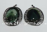 NGP2973 50*60mm oval agate gemstone pendants wholesale