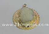 NGP2987 50mm - 52mm freeform druzy agate pendants