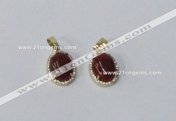 NGP2998 10*14mm oval agate gemstone pendants wholesale