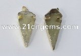 NGP3028 15*35mm – 20*50mm arrowhead lemon quartz gemstone pendants